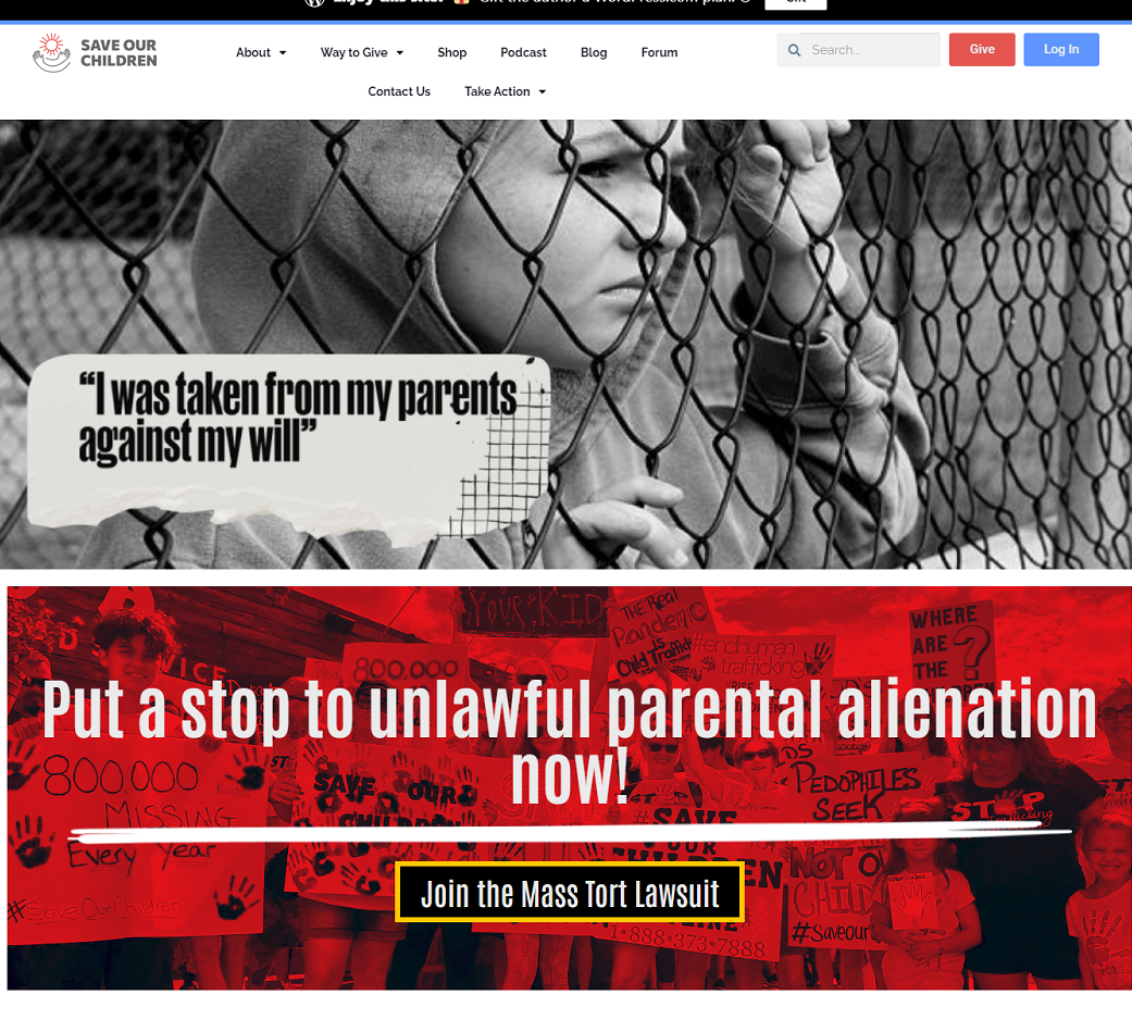 Save Our Children Website