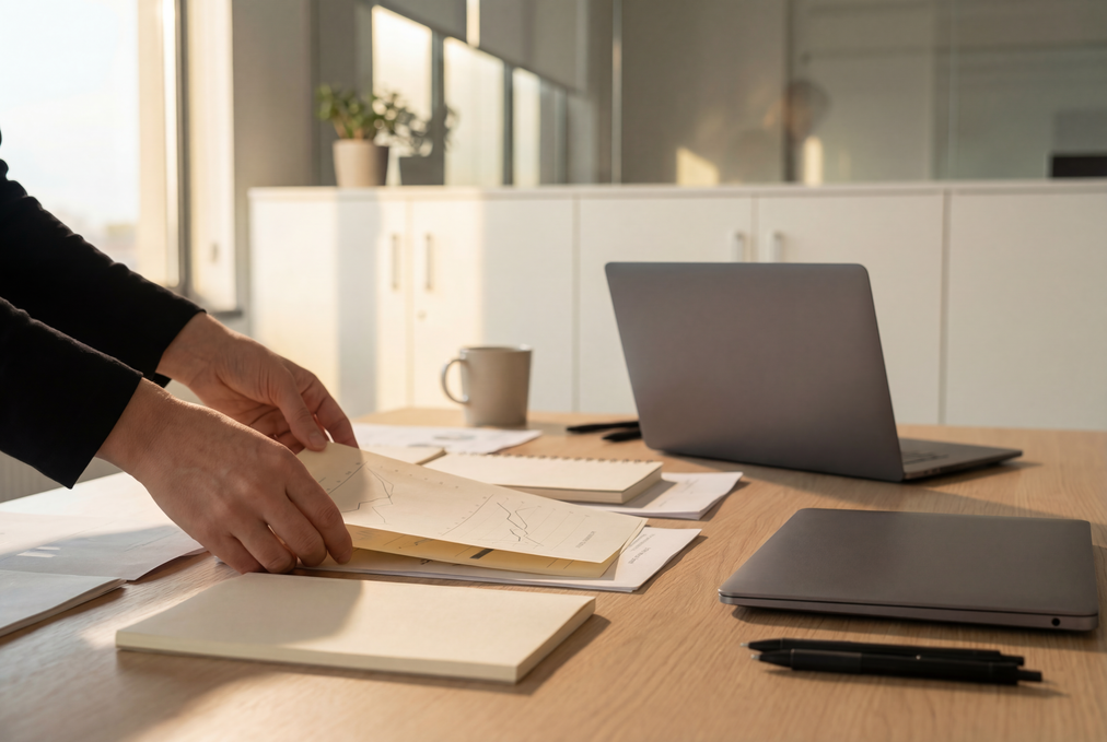 Virtual assistant organizing digital documents, files, and business records to improve daily operations and support marketing efficiency for small businesses with TechFellow.