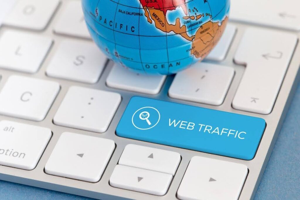 Website traffic analytics showing visitor activity and engagement, illustrating why higher traffic does not always lead to more customers for TechFellow.