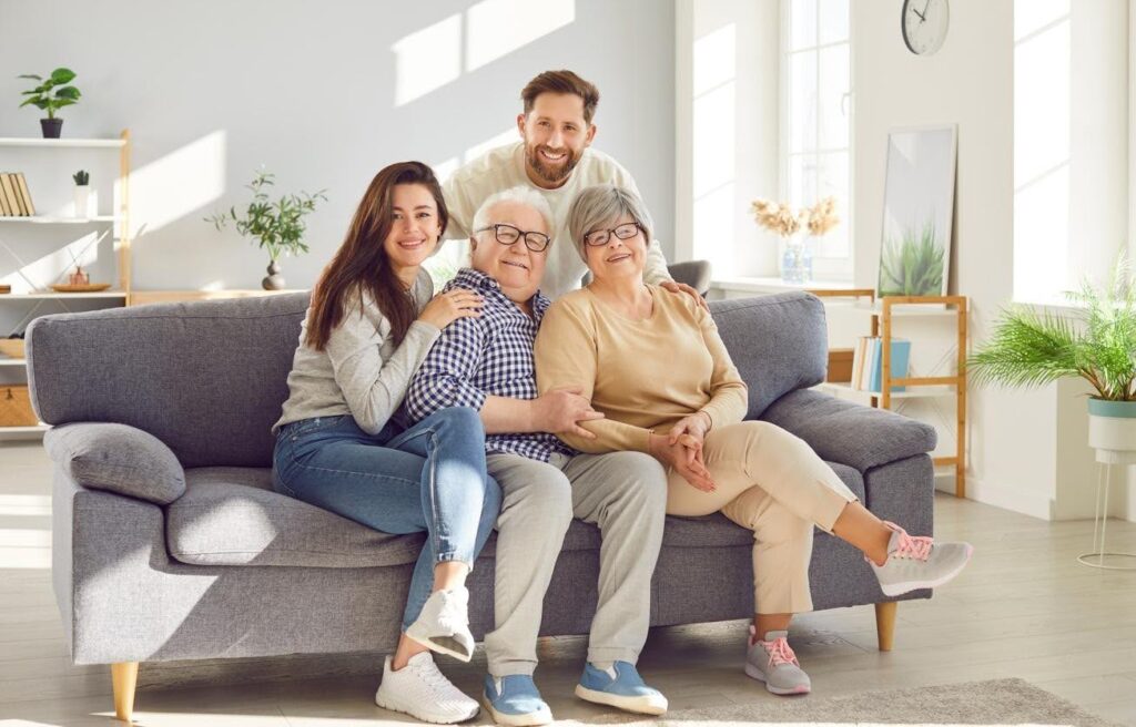 Family spending time together at home, representing how effective social media marketing can help businesses connect with the right customers through Techfellow.